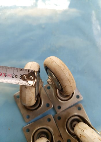 Bej Gri Döner Tekerlek Seti frenli - Görsel 3