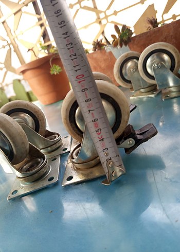 Bej Gri Döner Tekerlek Seti frenli - Görsel 6