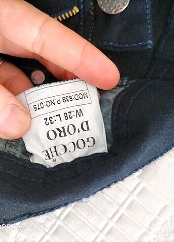 32 Beden Lacivert İspanyol paça pantolon.