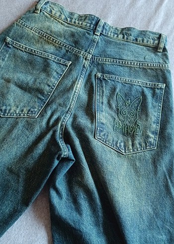 26 Beden lacivert Renk Yeşil mavi renkli baggy pantolon