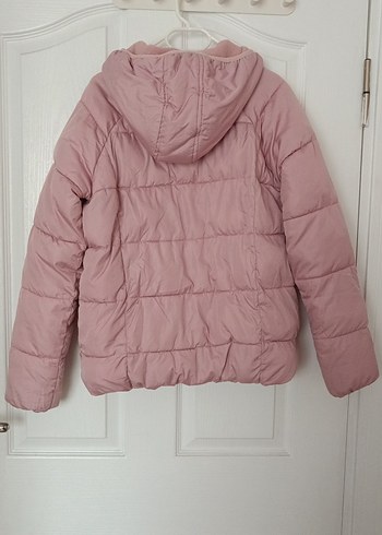 Defacto Kız Çocuk Pembe Kapüşonlu Fermuarlı Mont