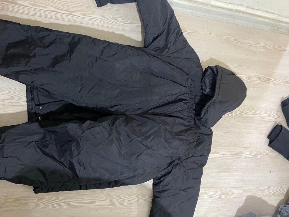 Kapüşonlu Siyah erkek Kış Montu - Görsel 2