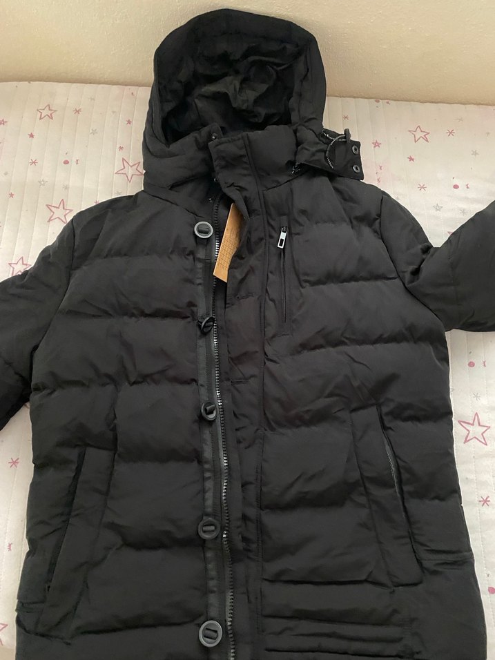 Siyah erkek Kışlık Mont - Görsel 4