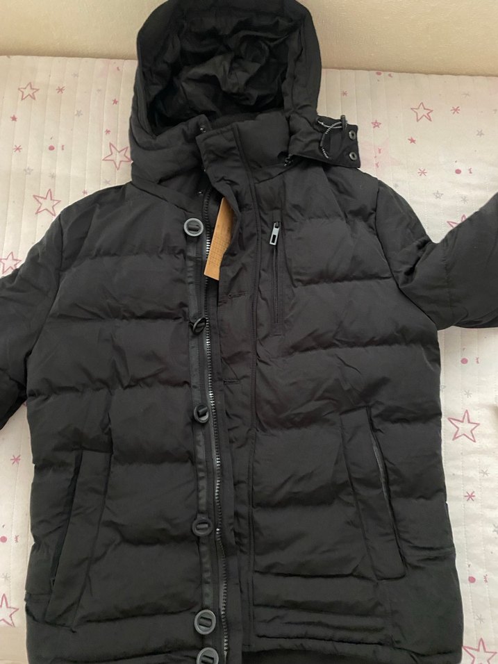 Siyah erkek Kışlık Mont - Görsel 3