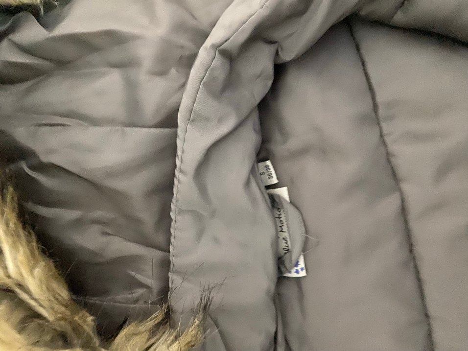 Düğmeli Gri Kadın Kışlık Mont - Görsel 2