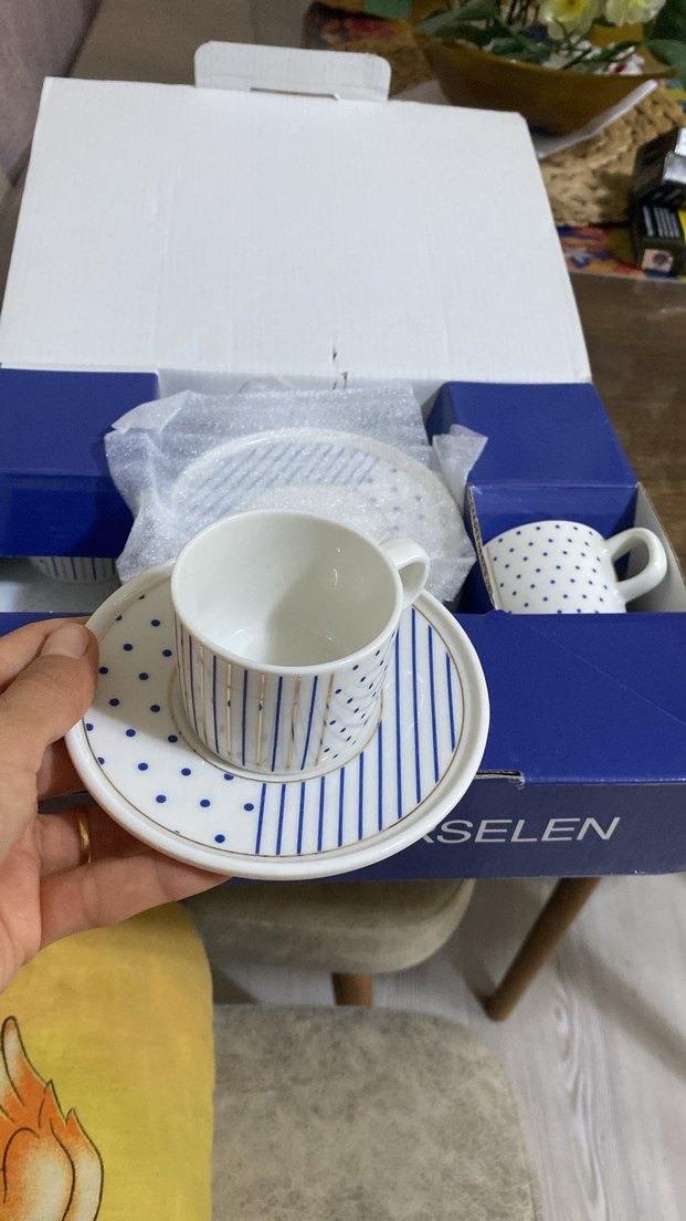 Güral Porselen Mental 6'lı Kahve Takımı - Görsel 3