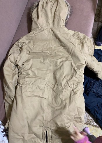 Kürklü Bej Kadın Kışlık Mont - Görsel 8