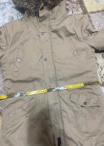 Kürklü Bej Kadın Kışlık Mont - Görsel 4