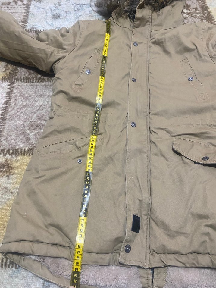 Kürklü Bej Kadın Kışlık Mont - Görsel 5