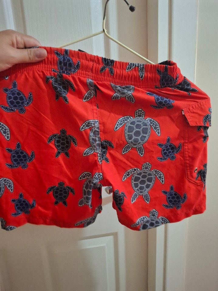 slazenger marka Kırmızı Kaplumbağa Desenli Erkek Mayo - Görsel 2