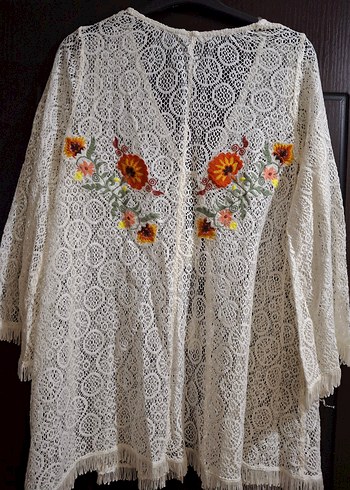 penti Uzun Kollu Nakışlı Bohem Kadın Sabahlık - Görsel 6