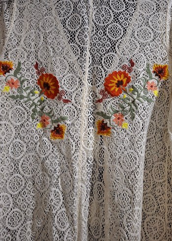 penti Uzun Kollu Nakışlı Bohem Kadın Sabahlık - Görsel 3