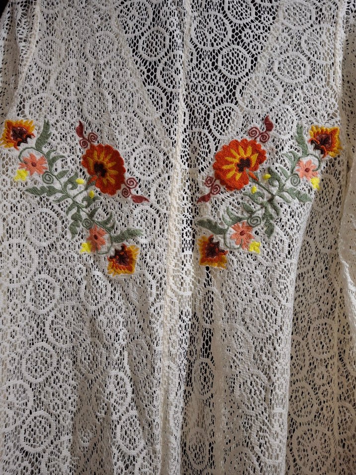 penti Uzun Kollu Nakışlı Bohem Kadın Sabahlık - Görsel 3