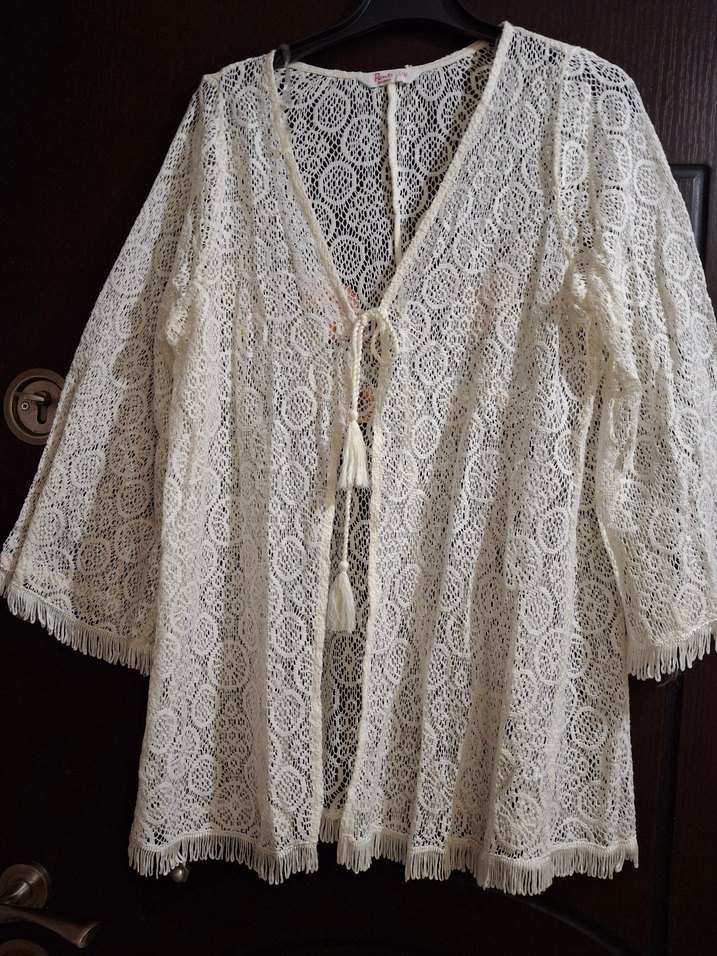 penti Uzun Kollu Nakışlı Bohem Kadın Sabahlık - Görsel 2