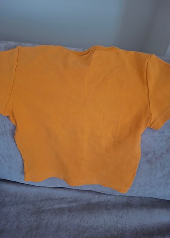 Mango Sarı Kadın Tişört - Görsel 5