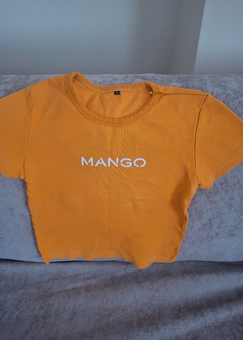 Mango Sarı Kadın Tişört - Görsel 4