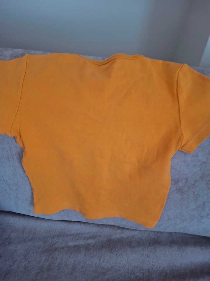 Mango Sarı Kadın Tişört - Görsel 5