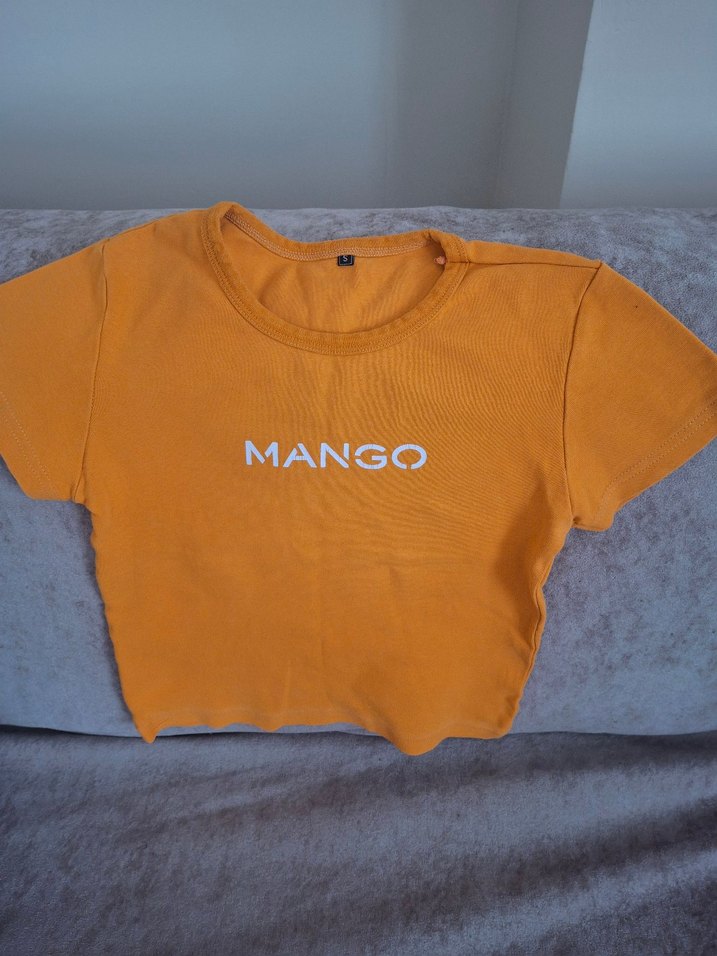 Mango Sarı Kadın Tişört - Görsel 4