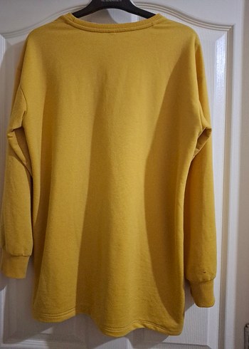 Sarı Baskılı Kadın Sweatshirt - Görsel 3