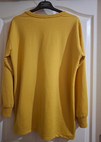 Sarı Baskılı Kadın Sweatshirt - Görsel 5