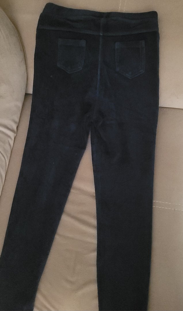 Lacivert kadife Kiz çocuk tayt pantolon - Görsel 2