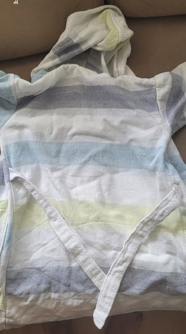 Erkek Çocuk Kapüşonlu Bornoz Pastel Renkli - Görsel 4