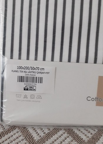 TEK KİŞİLİK LASTİKLİ PAMUK PAZEN ÇARŞAF - Görsel 3