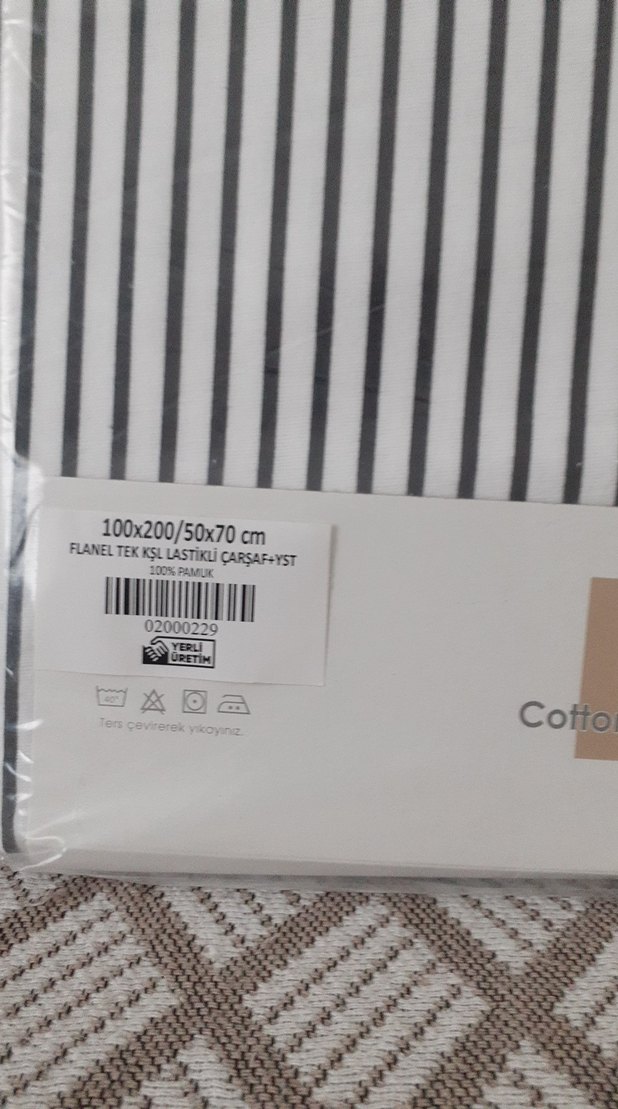 TEK KİŞİLİK LASTİKLİ PAMUK PAZEN ÇARŞAF - Görsel 3