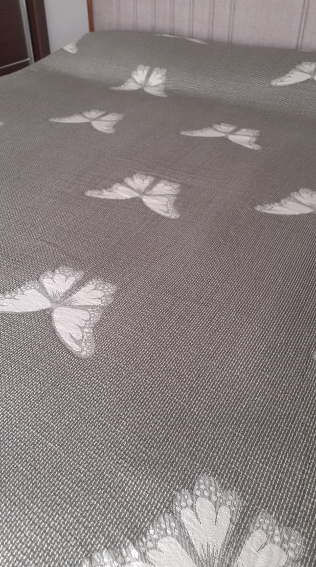 Gri Baskılı Yatak Örtüsü (pike) - Görsel 5