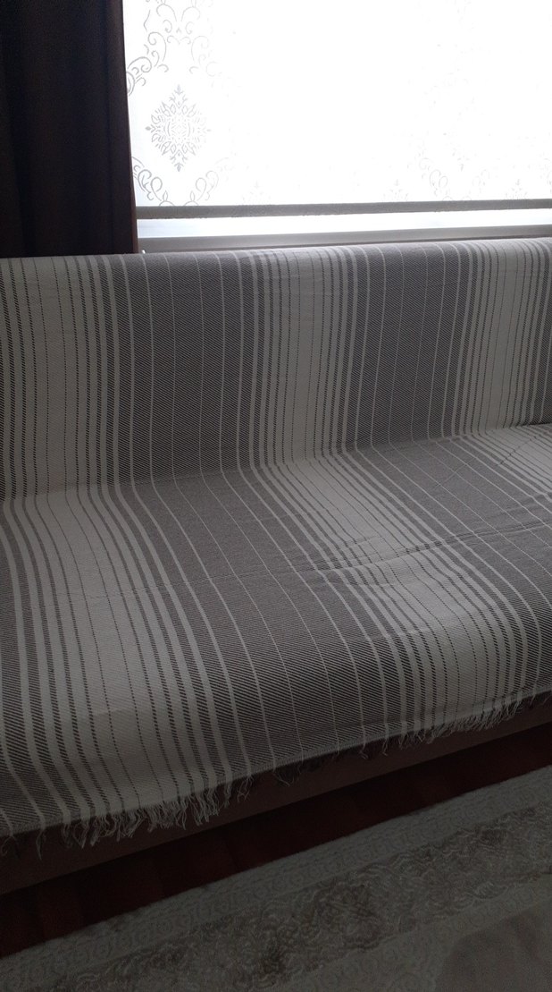 i Çizgili Modern Koltuk Örtüsü - Görsel 2