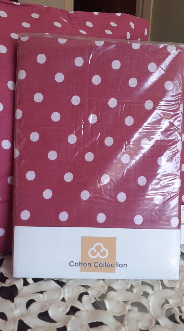 ÇIFT KIŞILIK Pembe Puantiyeli Pamuklu Nevresim Takımı - Görsel 5