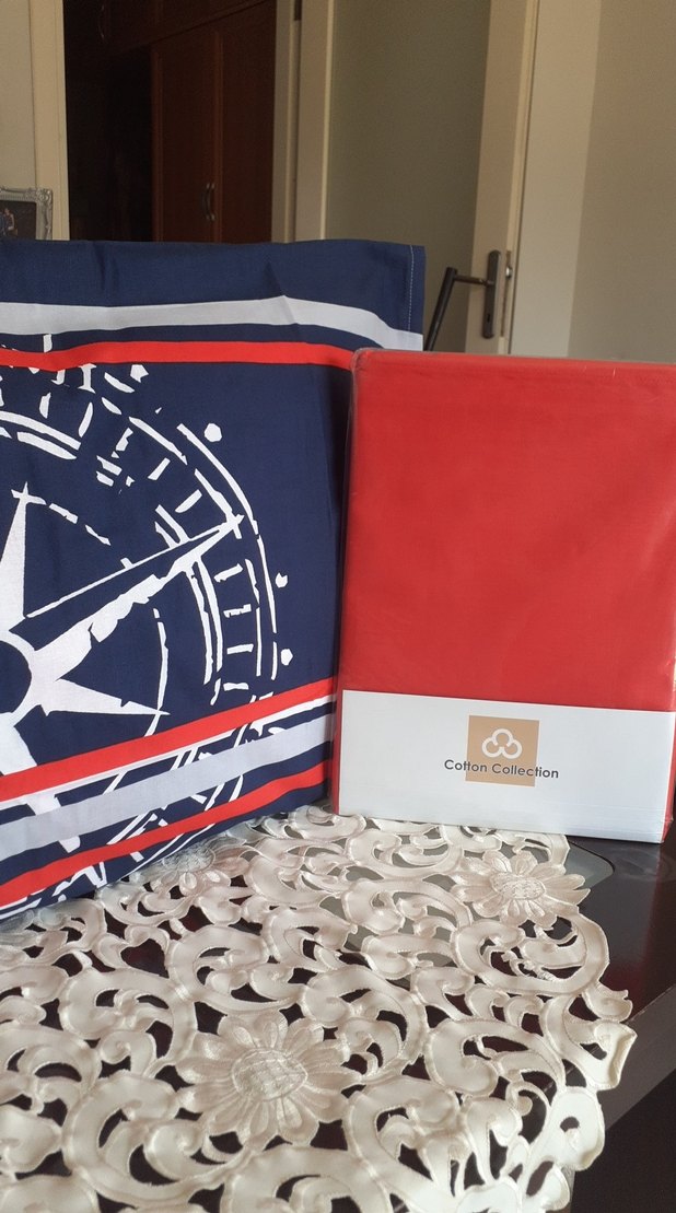 ÇIFT KIŞILIK Kırmızı Parlak Baskılı çarşaf Takımı - Görsel 5