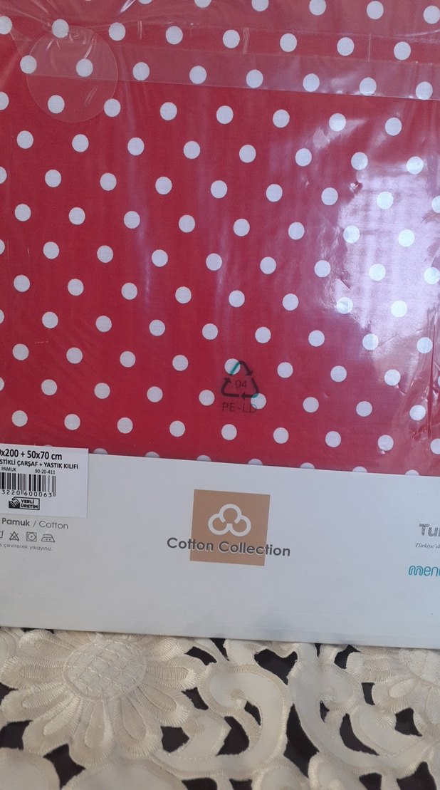 Pamuklu Kırmızı Puantiyeli tek KIŞILIK Nevresim Takımı - Görsel 4