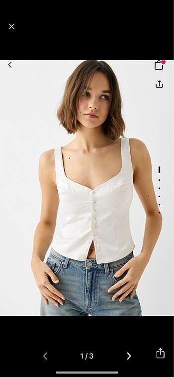 bershka saten top