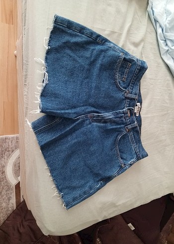 Kadın Mavi Denim Mini Şort