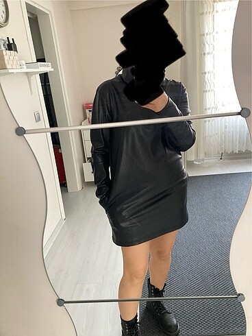 Zara Zara suni deri elbise