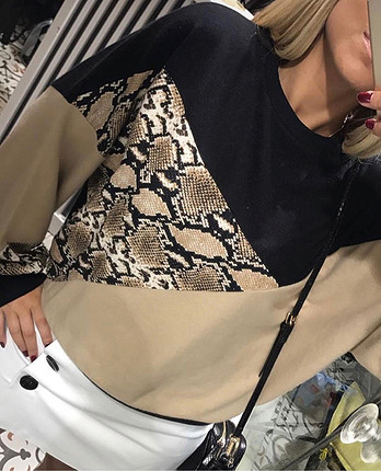 Piton desen sweatshirt 