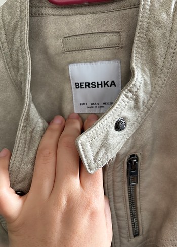 Bershka Kolsuz Bej deri Kadın Yelek - Görsel 4