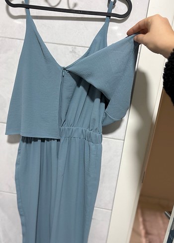 Mavi Askılı Bol Kesim Tulum - Görsel 5