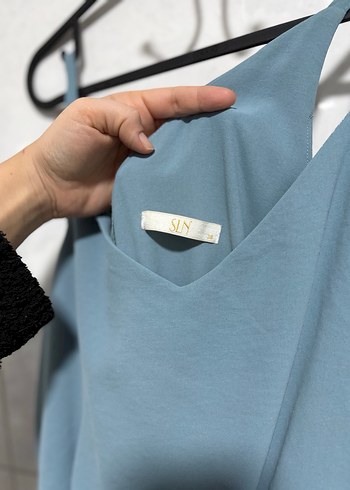 Mavi Askılı Bol Kesim Tulum - Görsel 6