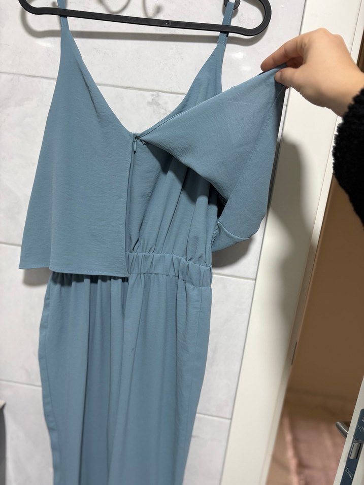 Mavi Askılı Bol Kesim Tulum - Görsel 5