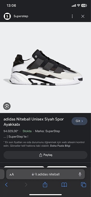Adidas Niteball Ayakkabı