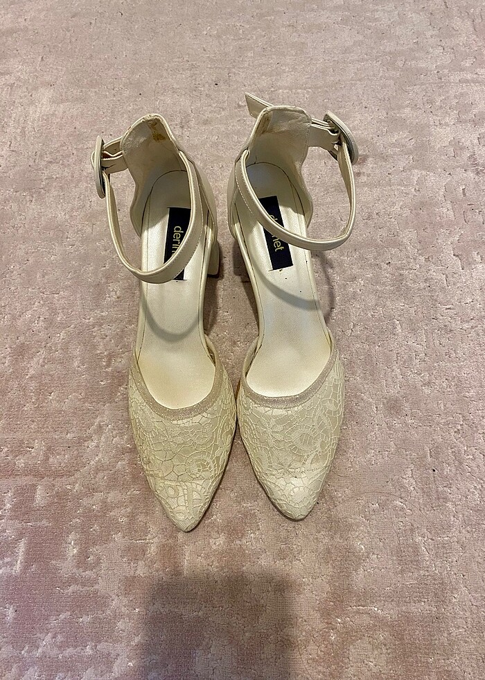 Beyaz gelinlik ayakkabısı - Görsel 5