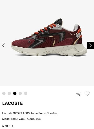 37 Beden Lacoste Bordo Ayakkabı