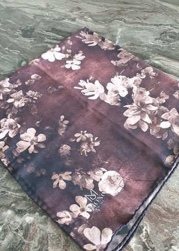 Bordo Vintage Bohem soft eşarp - Görsel 2