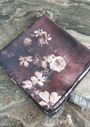 Bordo Vintage Bohem soft eşarp - Görsel 3