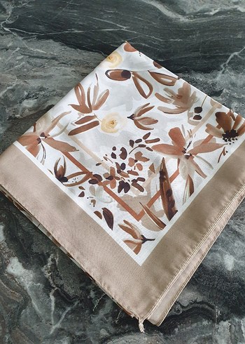 Bej Bohem Tarzı Kadın soft esarp - Görsel 3