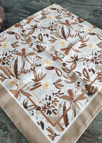 Bej Bohem Tarzı Kadın soft esarp - Görsel 2