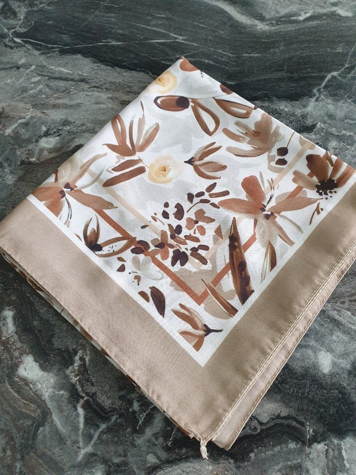 Bej Bohem Tarzı Kadın soft esarp - Görsel 3