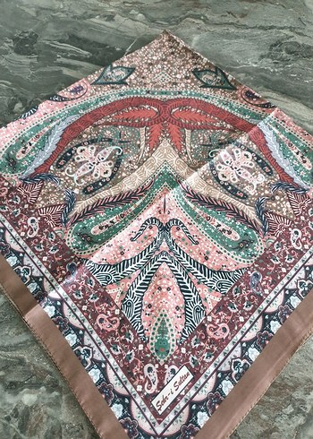 Dantel Detaylı Bohem Çok Renkli Kadınsoft esarp - Görsel 2